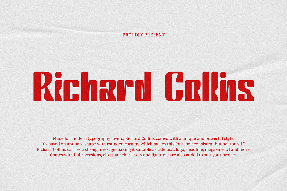 Richard Collins Condensed Sans, a Sans Serif Font by Cruzine (Photo 1 of 9)