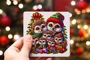 Christmas animal families, an Animal Illustration by AnetArtStore (Thumbnail 7 of 8)