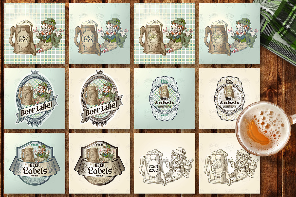 Beer Labels with Leprechaun, a Branding & Logo Template by inshader (Photo 5 of 5)