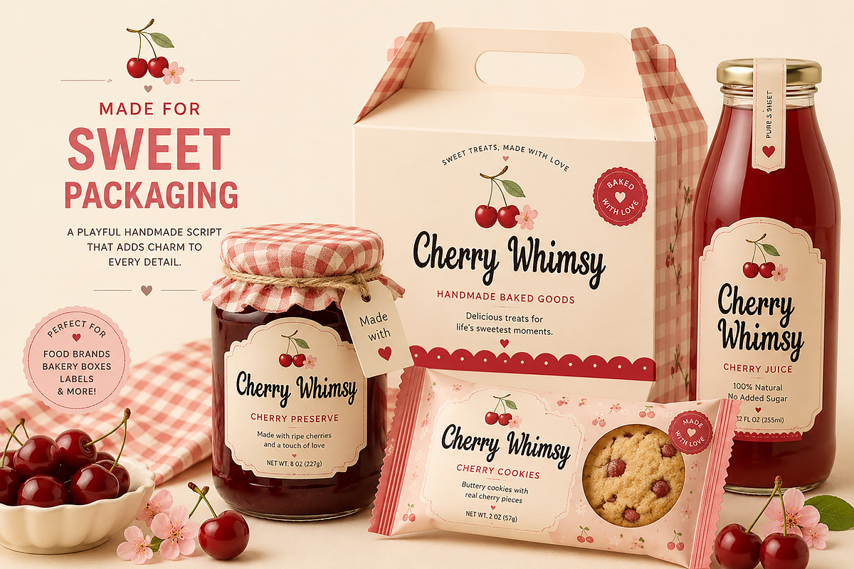 Cherry Whimsy, a Script Font by Wow Magic (Photo 4 of 4)