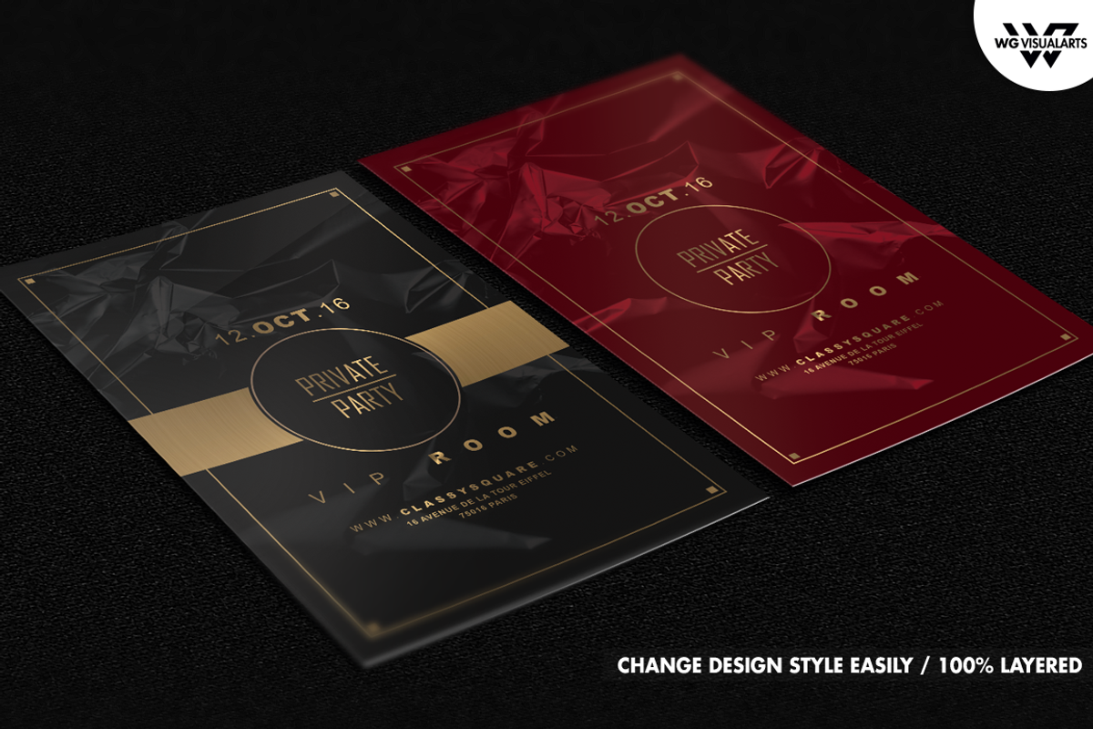 3in1 PRIVATE VIP Flyer Template, a Flyer Template by WG DESIGN