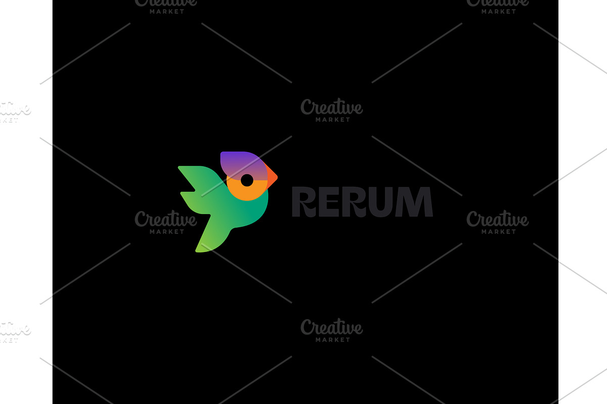 Parrot vector logo. Bright macaw, an Animal Illustration by Bureau