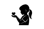 Cute Love Girl Silhouette Bundle, an Illustration by Designs_River (Thumbnail 43 of 53)