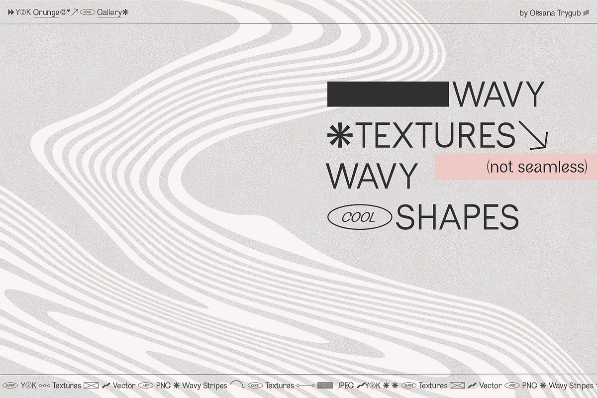 Wavy Stripe Texture & Distorted Line, a Texture Graphic by Oksana Trygub (Photo 2 of 14)
