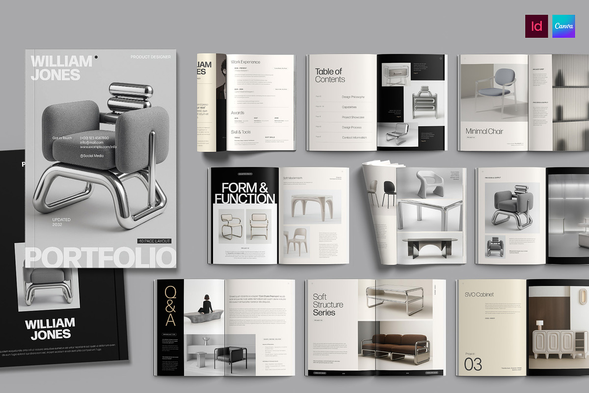 Minimalist Portfolio Template, a Magazine Template by BrandPacks (Photo 1 of 6)