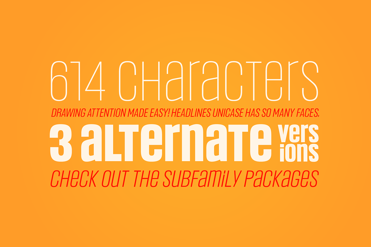Headlines Unicase Font Family, a Sans Serif Font by TypeThis!Studio (Photo 14 of 26)