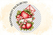 Whimsical Spring Strawberry Clipart, an Illustration by SVGArt (Thumbnail 6 of 9)