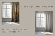 Curtain Mockup Set – 5 PSD Scenes, a Household Mockup by Vika_Softlife (Thumbnail 3 of 9)