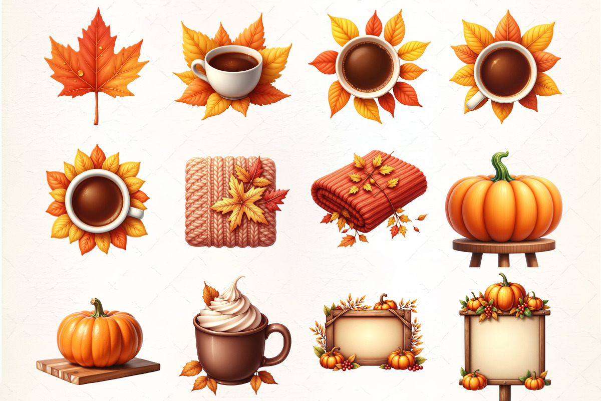Autumn Photography Clipart, an Illustration by CrexoraLab (Photo 4 of 5)