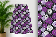 Purple Mums Seamless Pattern, a Pattern Graphic by Sharon Schwalbe (Thumbnail 1 of 5)