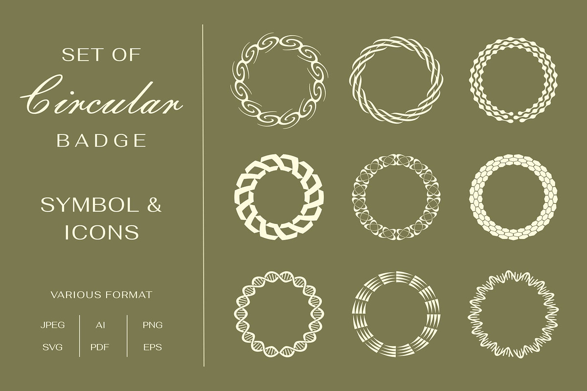 Abstract Circular Frame Set, a Branding & Logo Template by Buqancreative (Photo 2 of 2)