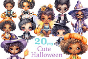 Cute Halloween Clipart Collection, a Person Illustration by GlamArtZhanna (Thumbnail 1 of 5)