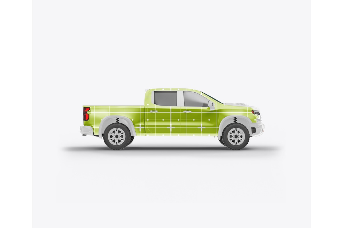 Pickup Truck Mockup, a Product Mockup by OneVectorStock (Photo 13 of 16)