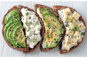 Avocado, tofu cheese, and microgreen, a Food & Drink Photo by ZinetroN