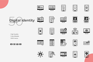 Digital Identity Duotone Icons, a Duotone Icon by Bloodline