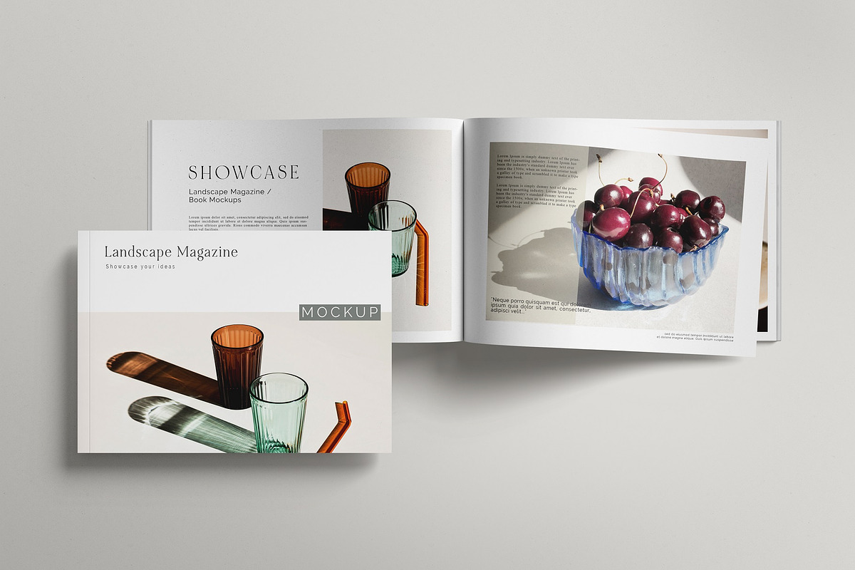 Landscape Magazine /brochure Mockup, a Books & Magazine Mockup by Tahtagraphic (Photo 2 of 14)