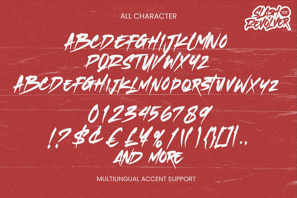 Slash Revolver – Brush Typeface, a Handwritten Font by Almarkhatype (Photo 7 of 8)