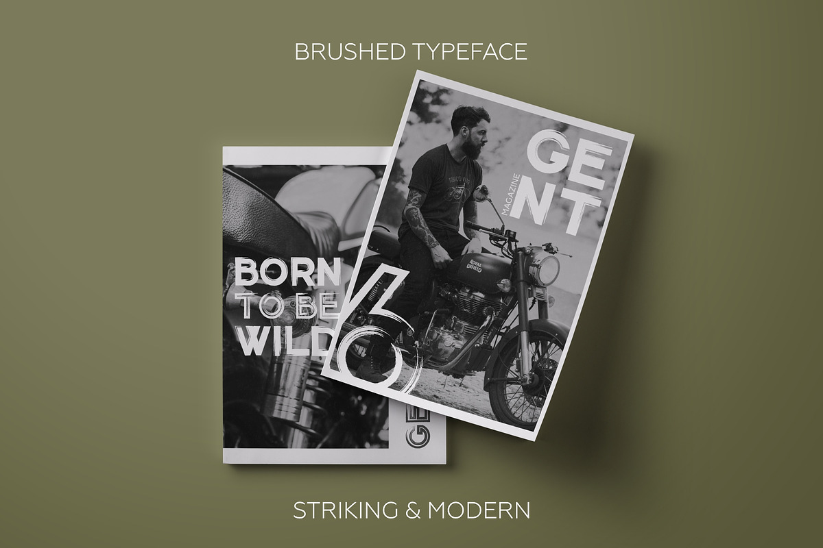 Gent. Display brushed typeface. preview 6