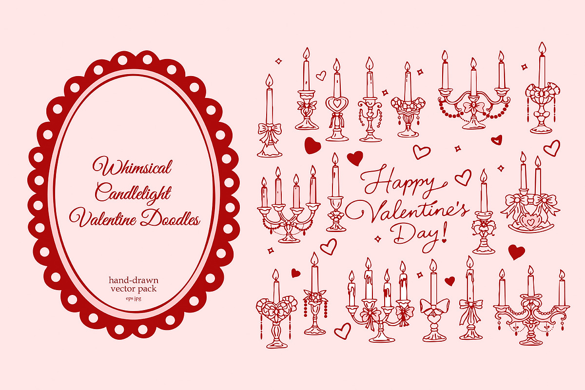 Whimsical Valentine's Day Doodles, a Decorative Illustration by SunnJaneArt (Photo 3 of 11)