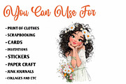 Whimsical Daisy Flower Girls, a Seasonal Illustration by CreationArt (Thumbnail 5 of 7)