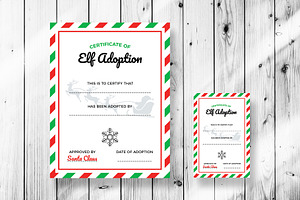 Elf Adoption Certificate Set