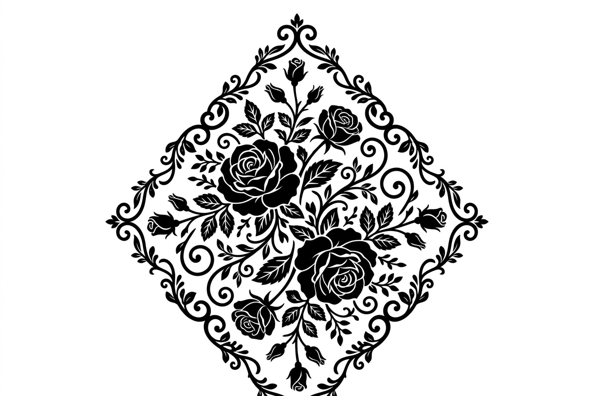 60 Romantic Diamond Wall Floral, a Decorative Illustration by Amazin_art (Photo 18 of 42)