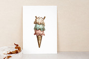 Whimsical Summer Ice Cream Clipart, an Illustration by Libby Wishes (Thumbnail 5 of 7)