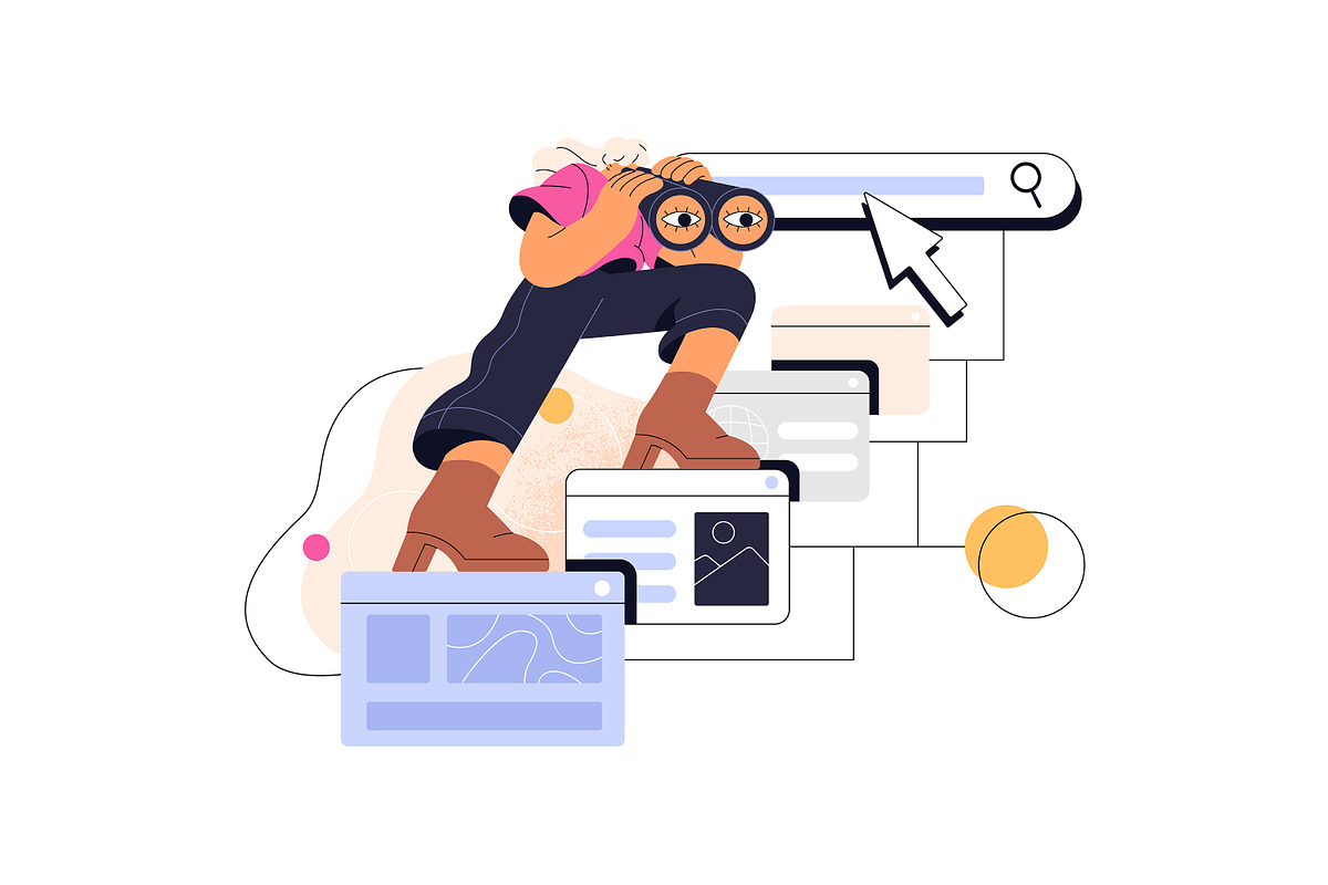 People search information online set, a Person Illustration by PaperTrident (Photo 6 of 9)