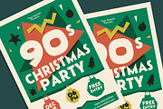 90s Christmas Party Flyer, a Flyer Template by Gumico Studio. (Thumbnail 2 of 3)