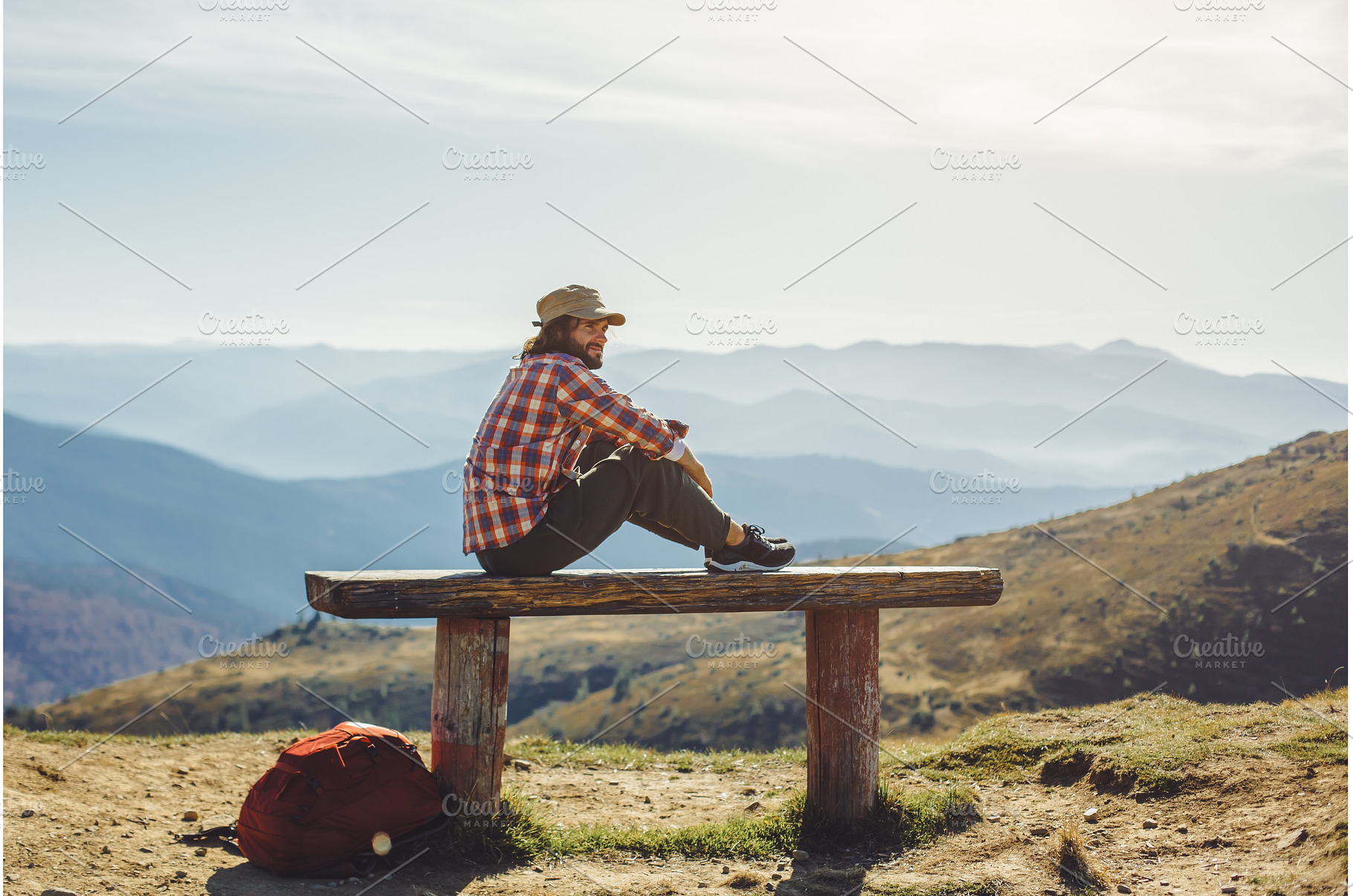 Male Hiker Resting on Top of the, a Sports & Recreation Photo by Emotion photo