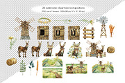 Donkey and windmill clipart, an Animal Illustration by Artmanata (Thumbnail 2 of 11)