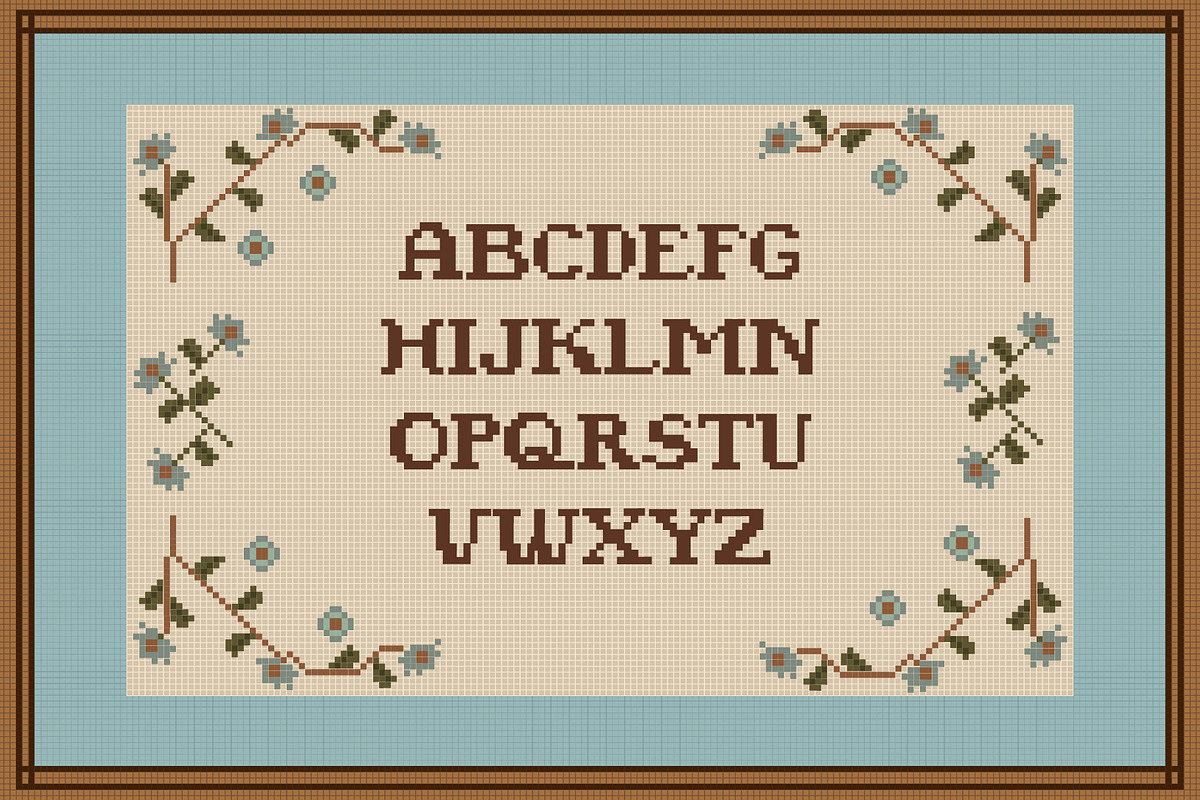 SQUARESTITCH by Natasha Reddy, a Serif Font by Natasha Reddy Studio (Photo 2 of 4)