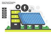 Solar Panel Charging Station, a Technology Illustration by erifqizeicon (Thumbnail 2 of 3)