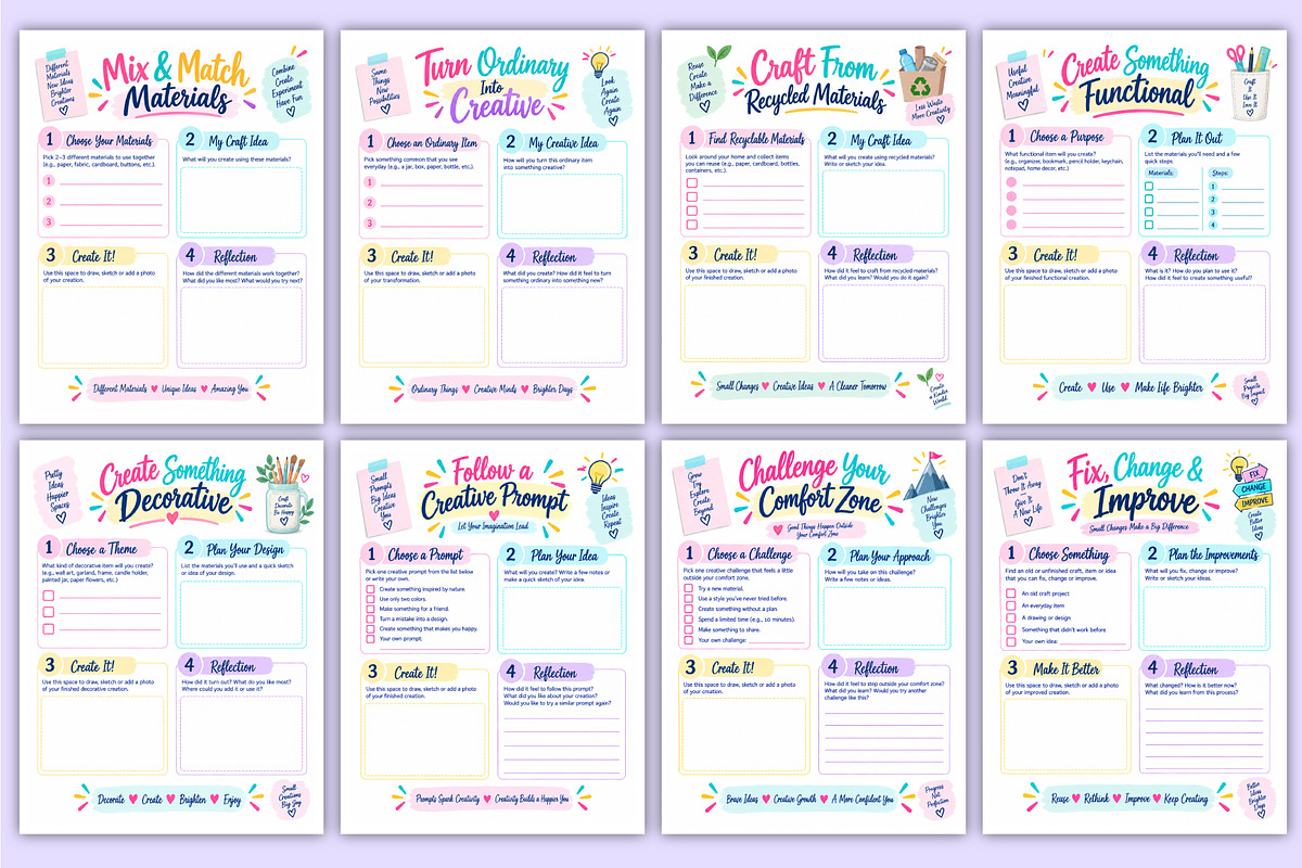 Creative Craft Challenge Book | Kdp, a Stationery Template by Mustafiz (Photo 4 of 4)