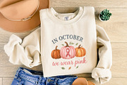 In October We Wear Pink PNG, Breast, an Illustration by SharpMarketplace (Thumbnail 8 of 9)