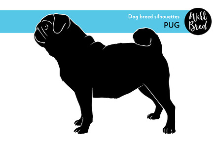 Pug Dog Silhouette