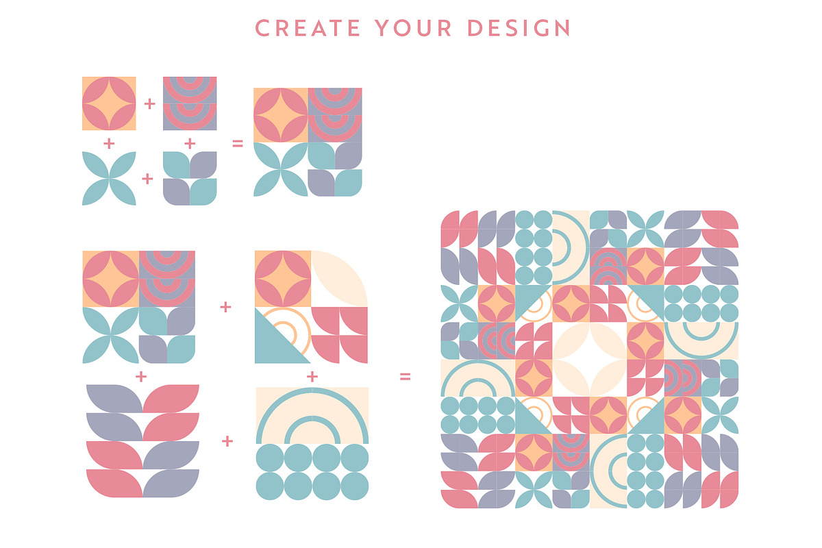 Pastel Geometry Pattern DIY, an Object Graphic by Kandella's Art (Photo 6 of 12)