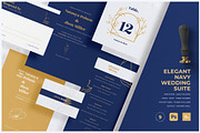 Elegant Navy Wedding Suite, an Invitation Template by Azka Creative (Thumbnail 1 of 4)