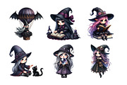 Gothic Girl Gnomes Clipart, an Illustration by Daily.Designs (Thumbnail 5 of 5)
