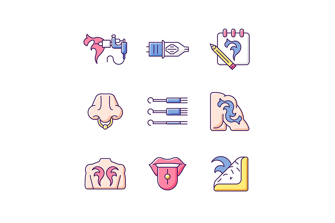Tattoo And Piercing Instruments Icon by Img Visuals  Creative Market
