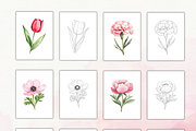 Blush & Bloom Spring Coloring Pages, a Decorative Illustration by Daffodil Dream Studio (Thumbnail 3 of 9)