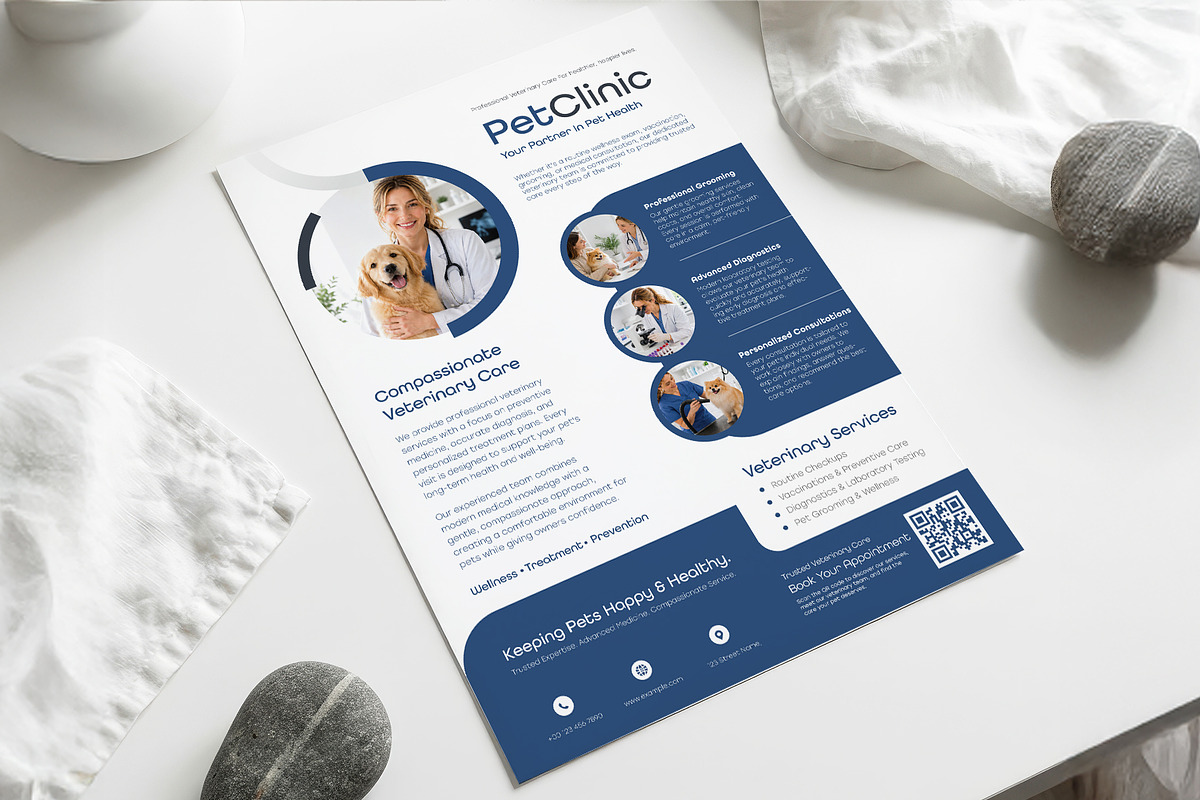 Veterinary Clinic Poster Template, a Poster Template by WheelieMonkey (Photo 3 of 3)