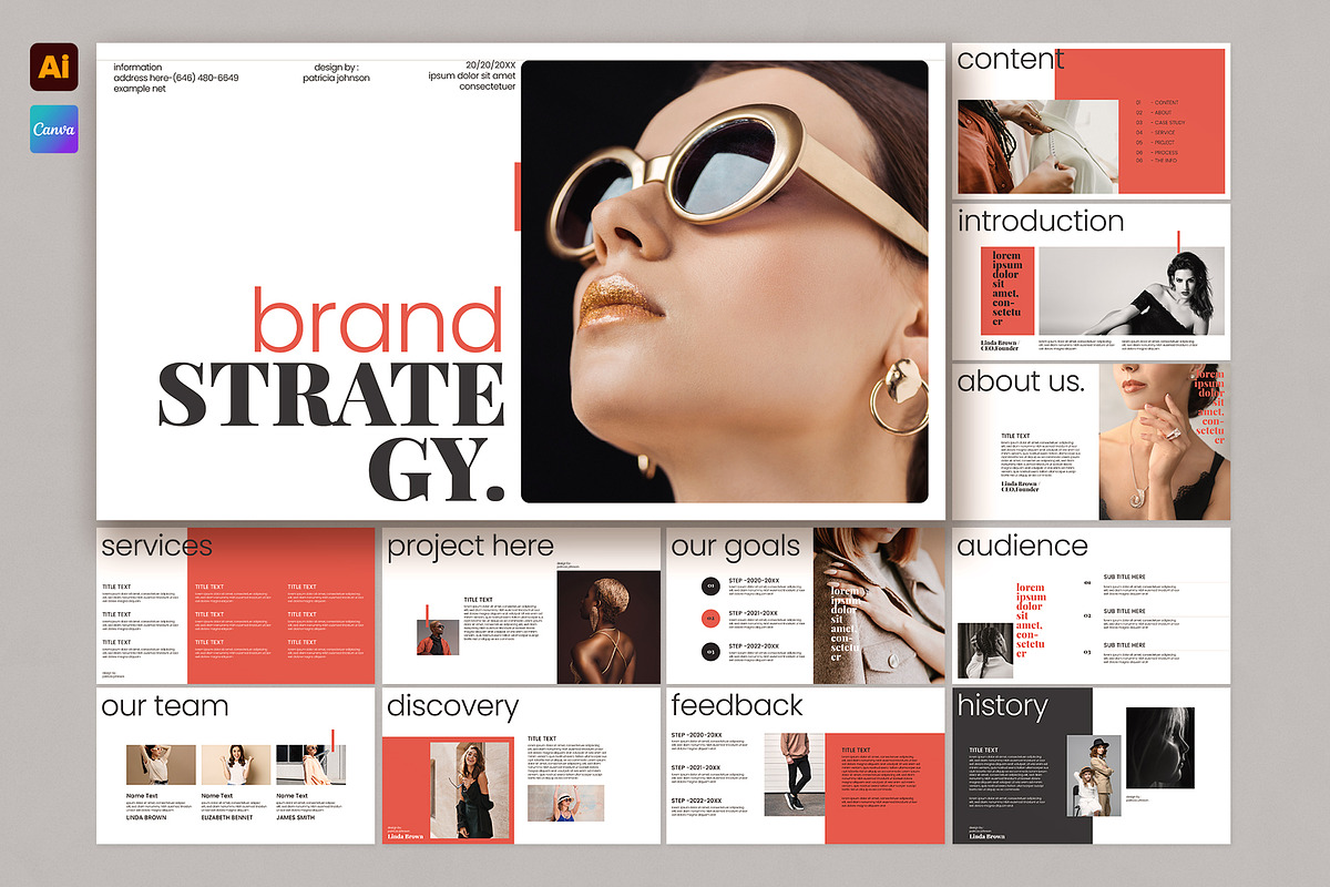 Brand Strategy Presentation Template, a Presentation Template by E-Type (Photo 1 of 5)