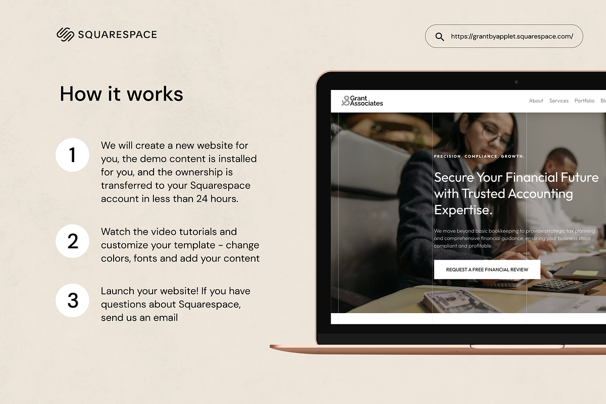 Squarespace Template: Grant, a Squarespace Template by Applet Studio (Photo 6 of 6)
