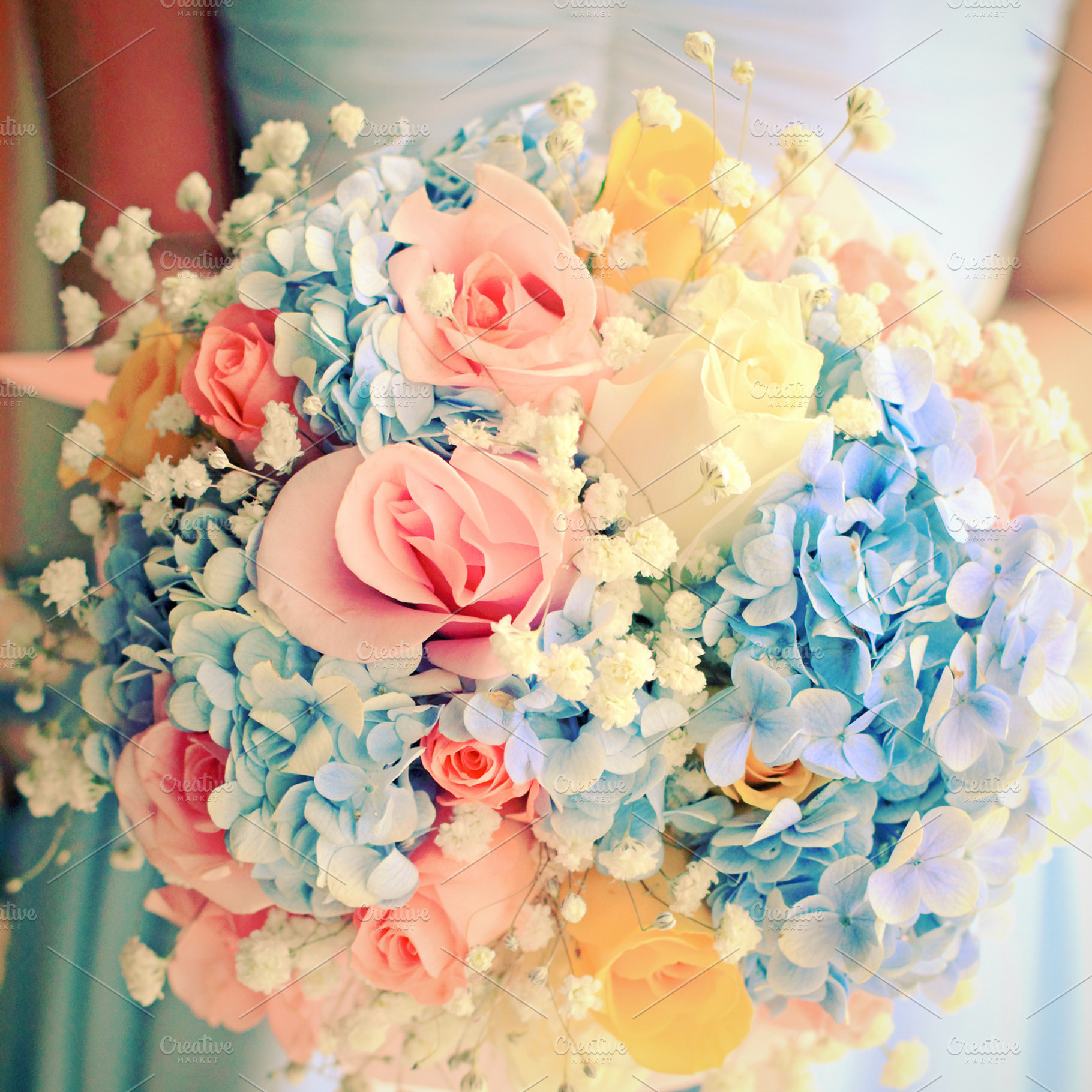 Bride with bouquet flower