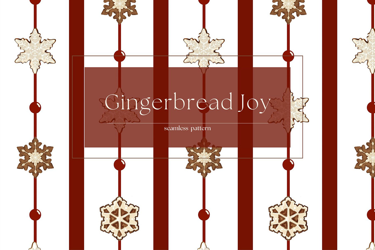 Gingerbread Cookies Joy Pattern, a Pattern Graphic by MouseGrey (Photo 1 of 5)