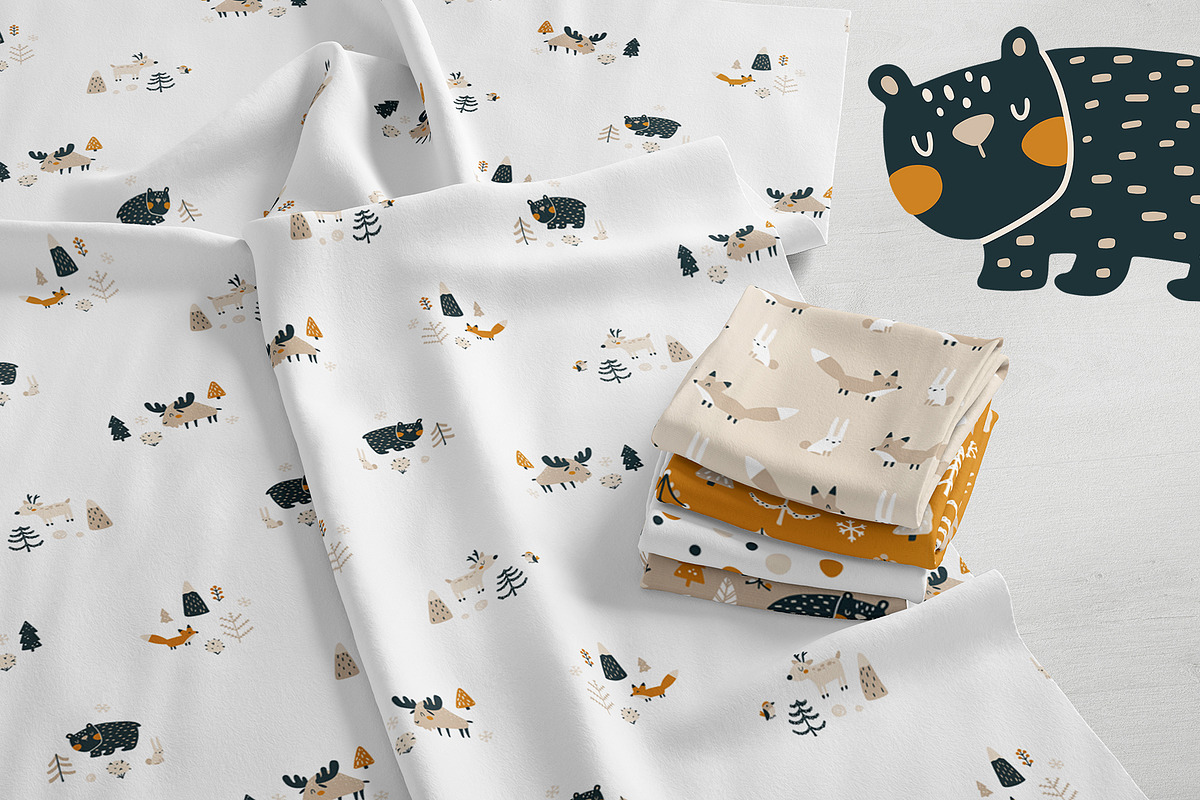 Winter Forest pattern collection, a Pattern Graphic by Svitlana Kharchuk (Photo 7 of 9)