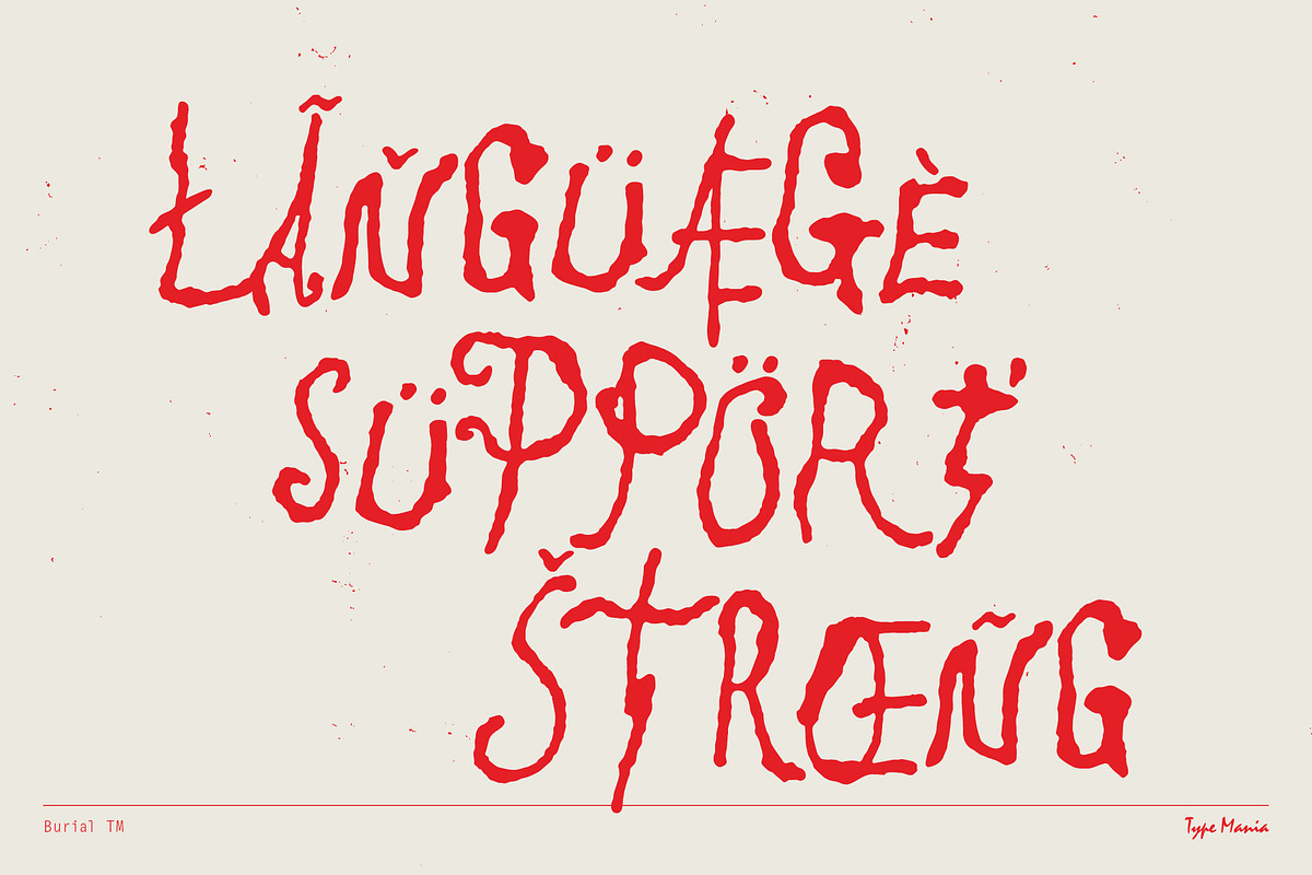 Burial TM – Doom & Gloom, a Handwritten Font by Type Mania (Photo 9 of 10)