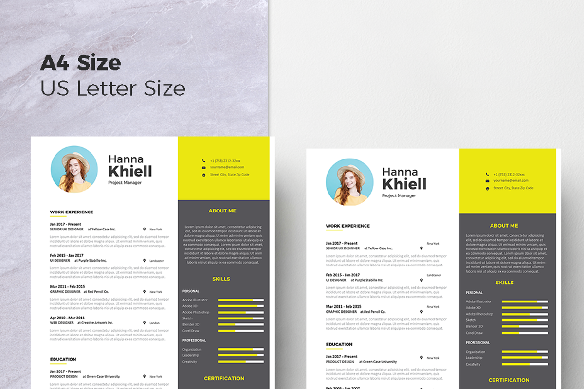 Modern Resume & CV Template, a Resume Template by Hito Graphic (Photo 8 of 8)