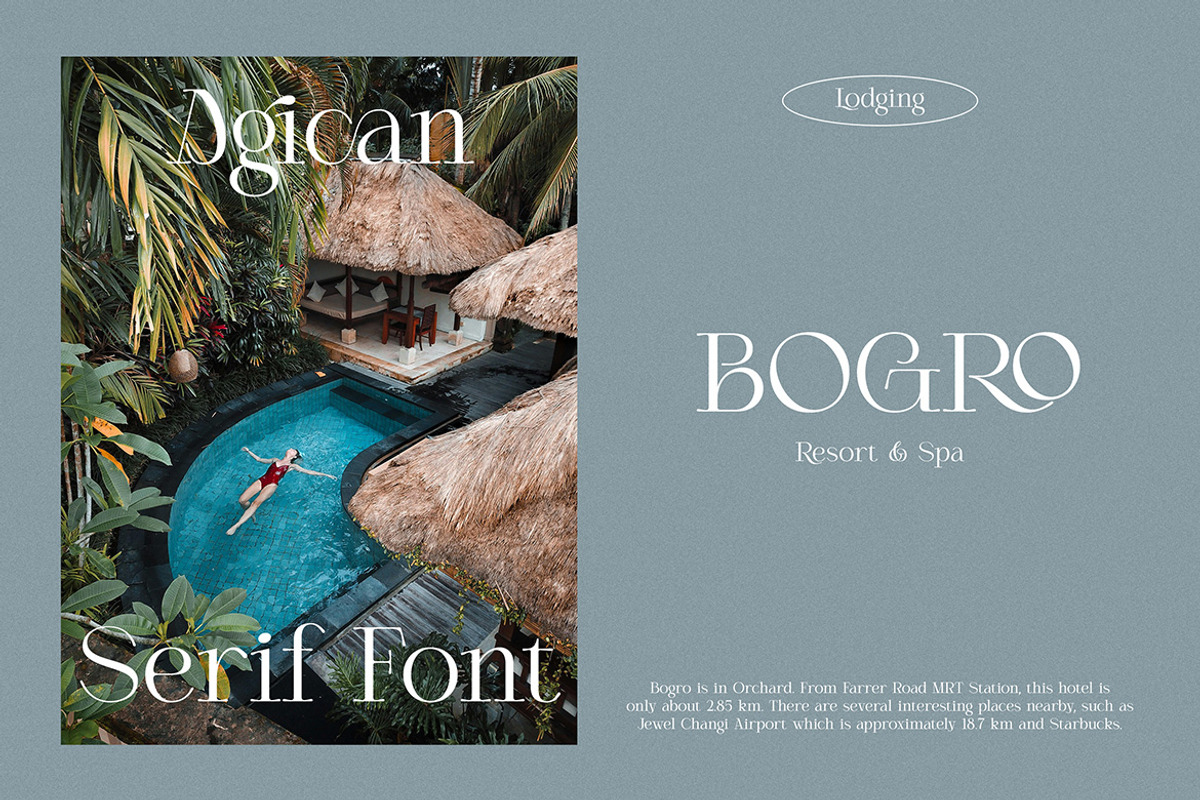 Agican Elegant Serif, a Serif Font by Cruzine (Photo 2 of 9)